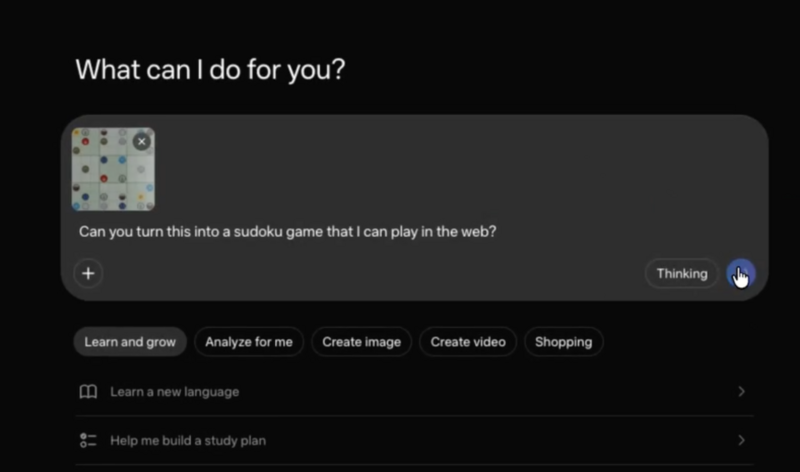 Interface de Meta AI avec Muse Spark